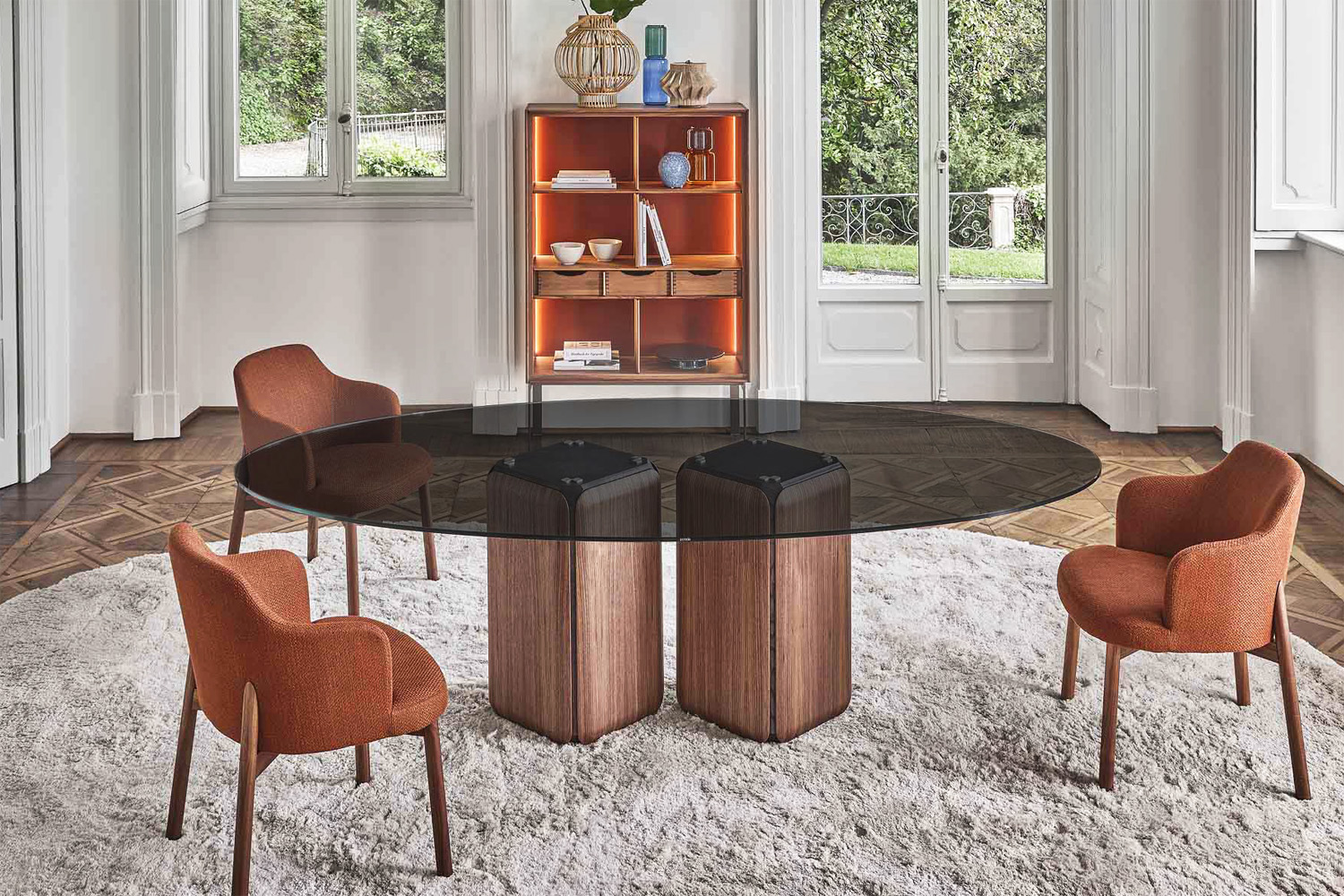 Bay Double Pedestal Dining Table