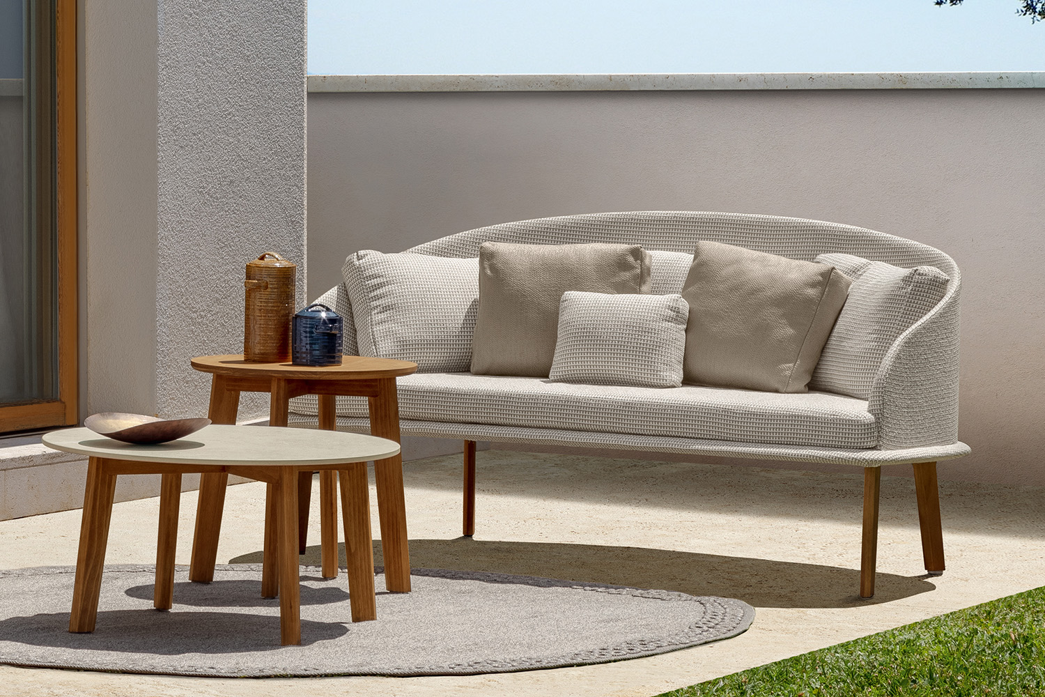 Cleo Wood Love Seat