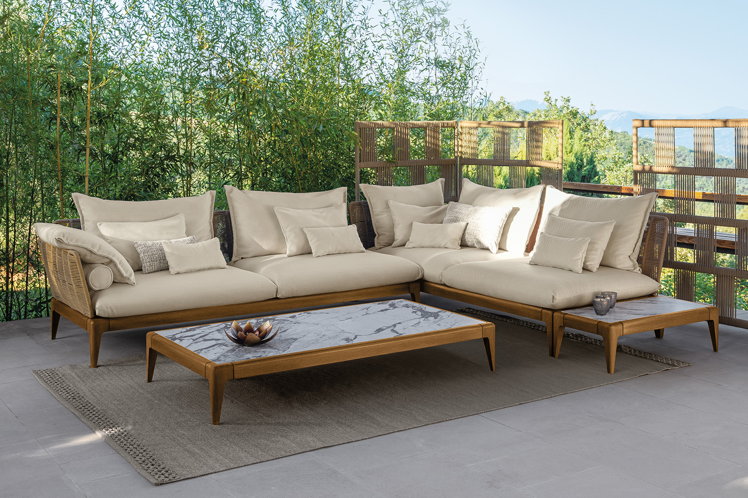 Cruise Teak Corner Sectional Sofa