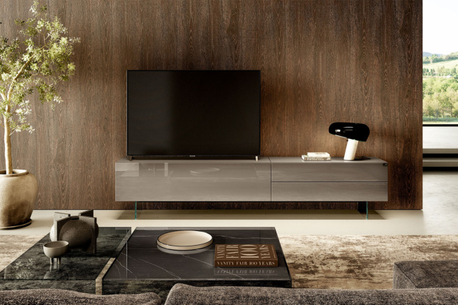 unico DIX TVボード W1800 LUCK HOME 70.87 in. Fits TV's up to 70 in. Equipped with Cable