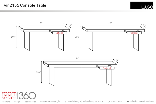 Air 2165 Console Table by Lago | room service 360°