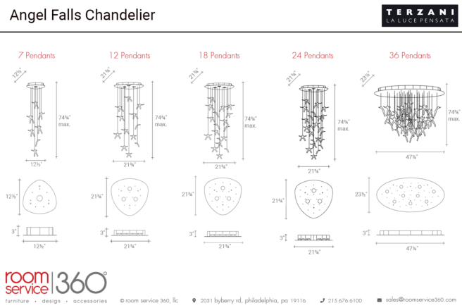 Angel Falls Chandelier by Terzani | room service 360°