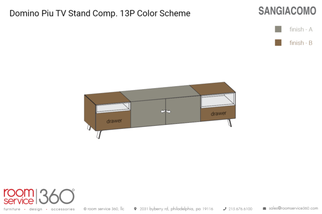 San Giacomo Domino Piu TV Stand - Thumbnail 3