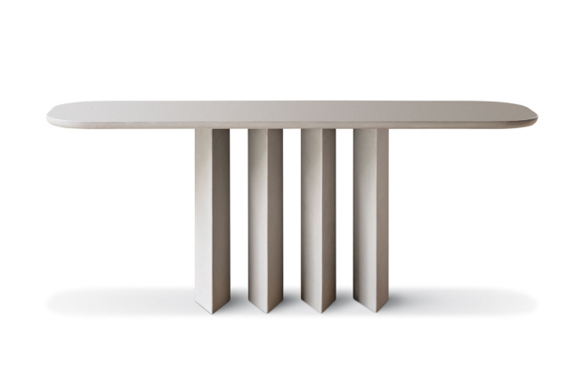 Geometric Clay Freestanding Console