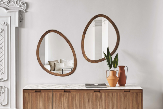 【美品】porada Giolino Canaletta Walnut ミラー Giolino Mirror by Porada | room service 360°