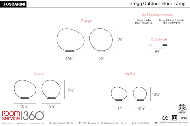 Gregg Outdoor Floor Lamp by Foscarini | room service 360°