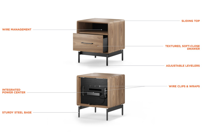 Linq 9181 - 9182 Nightstand by BDI | room service 360°