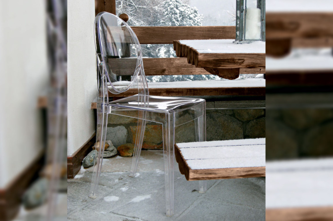 Victoria Ghost Fire Resistant Dining Chair - Thumbnail 5