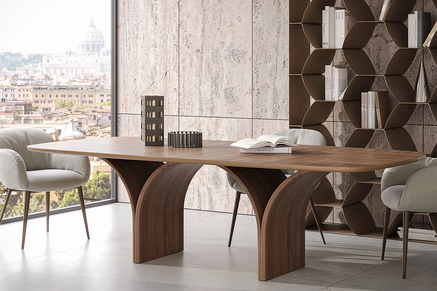 Arco Premium Wood Dining Table by Tonin Casa | room service 360°