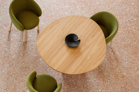 Albio Shaped  Wood Dining Table