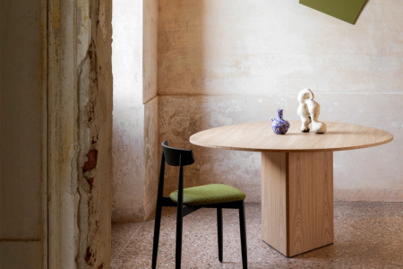 Albio Shaped  Wood Dining Table