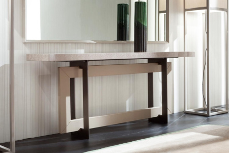 Blade Leather Base Console Table