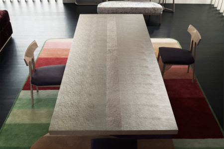 Blade Leather Base Dining Table