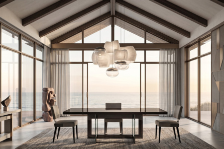 Blade Wood Base Dining Table