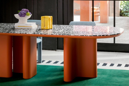 BonBon Triple Pedestal Dining Table