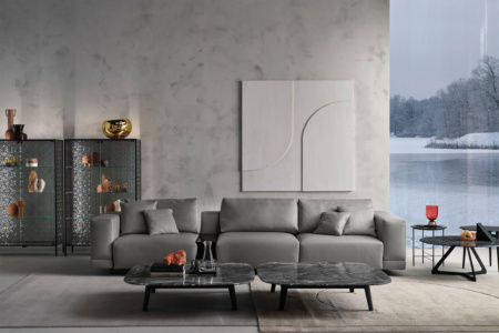 Carrara Sectional Sofa with Tray
