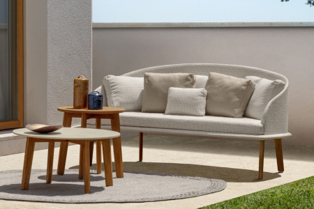 Cleo Wood Love Seat