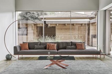 Dakota Sofa with Peninsula and Table