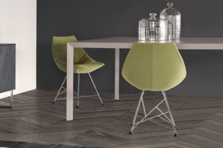 Gamma Upholstered Dining Chair with Star Base