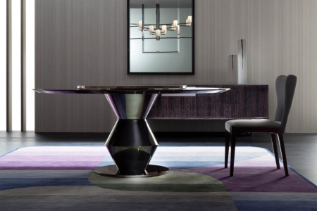 Grand Palais Metal Base Round Dining Table