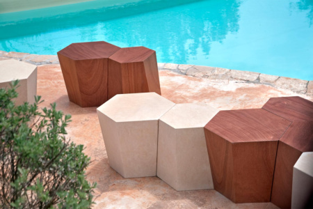 Hexagon End Table