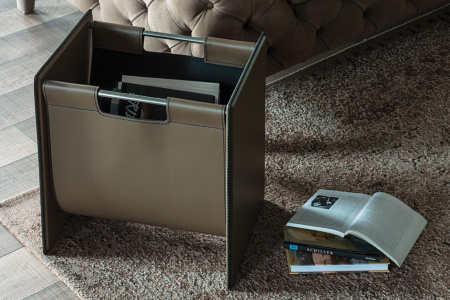 Jerry Leather Magazine Rack