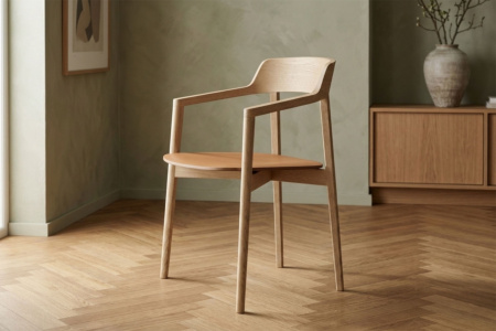 Lena Hard Leather Dining Chair