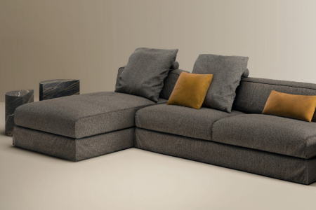 Mykonos Armless Sectional Sofa with Chaise