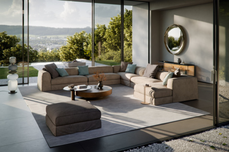 Mykonos J-Shape Sectional Sofa