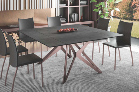 Plie Round-Square Extension Table