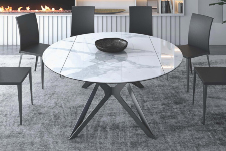 Plie Round-Square Extension Table