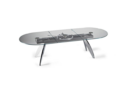 Quasar-Metal Glass Dining Table