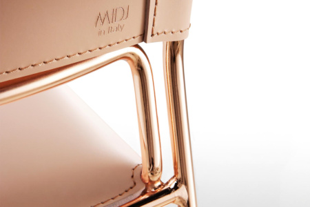 Slim Hard Leather Dining Chair