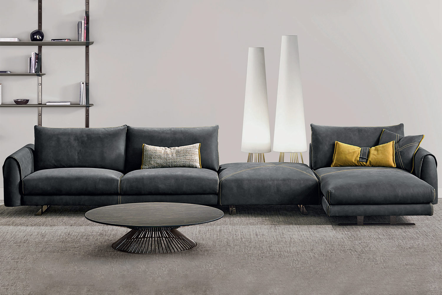 Karl Sectional Sofa with Chaise
