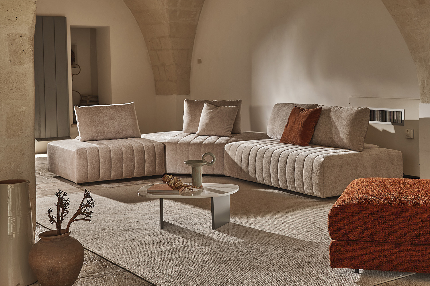 Kuba Armless Corner Sectional Sofa