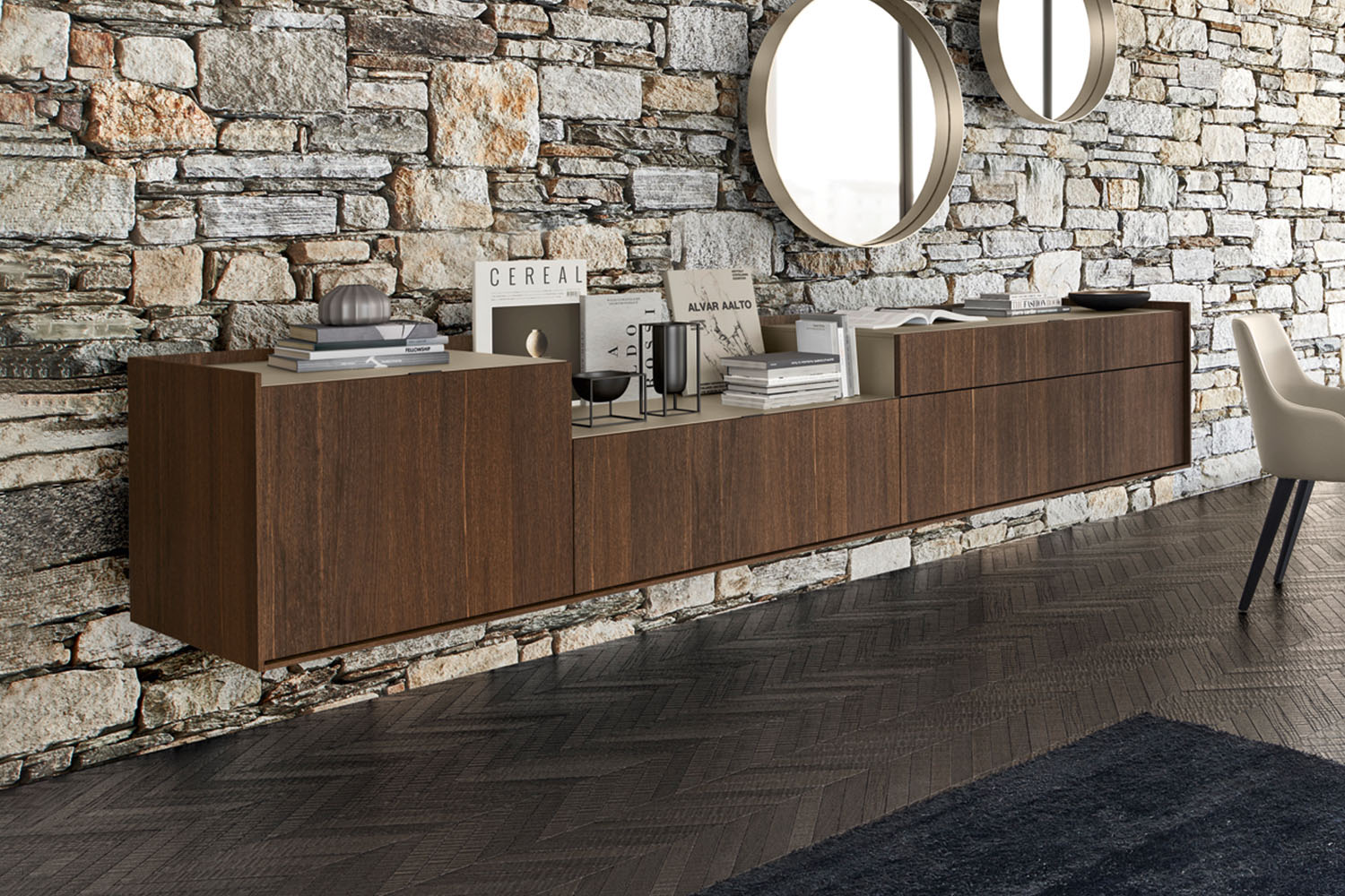 Lampo L7C11 Wall-Mounted Sideboard