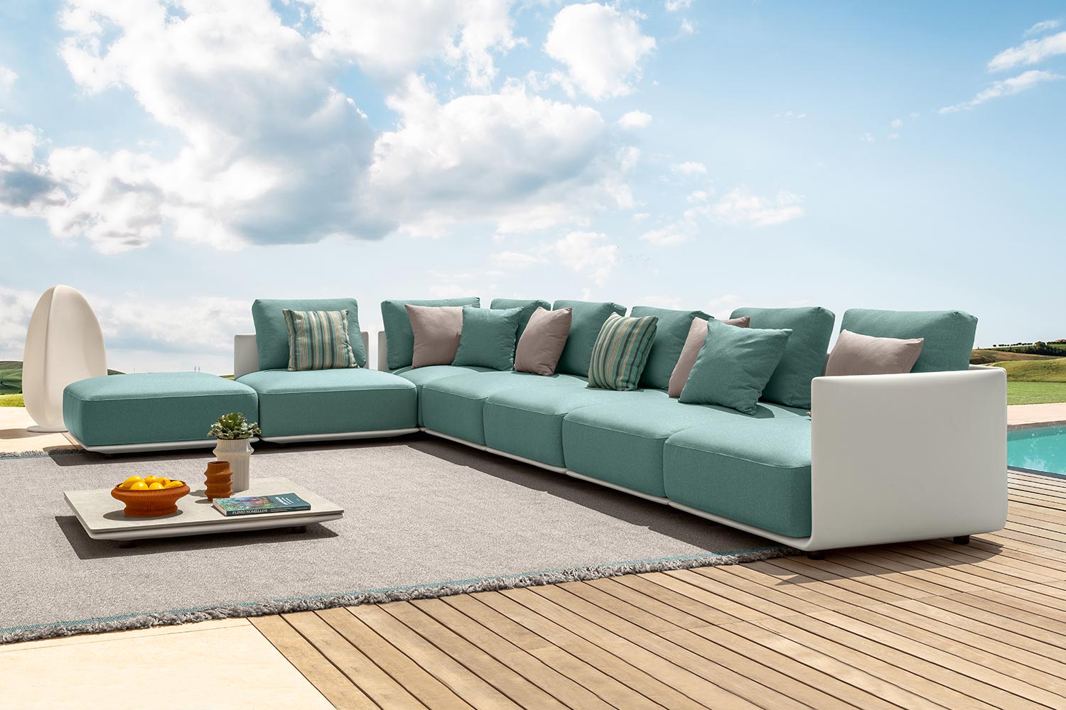 Male Corner Sectional Sofa with Peninsula