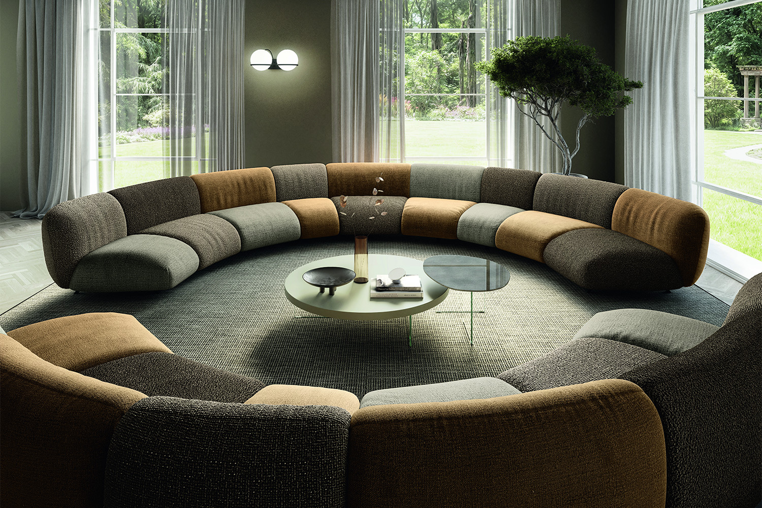 N.O.W. 2914 Curved Sectional Sofa