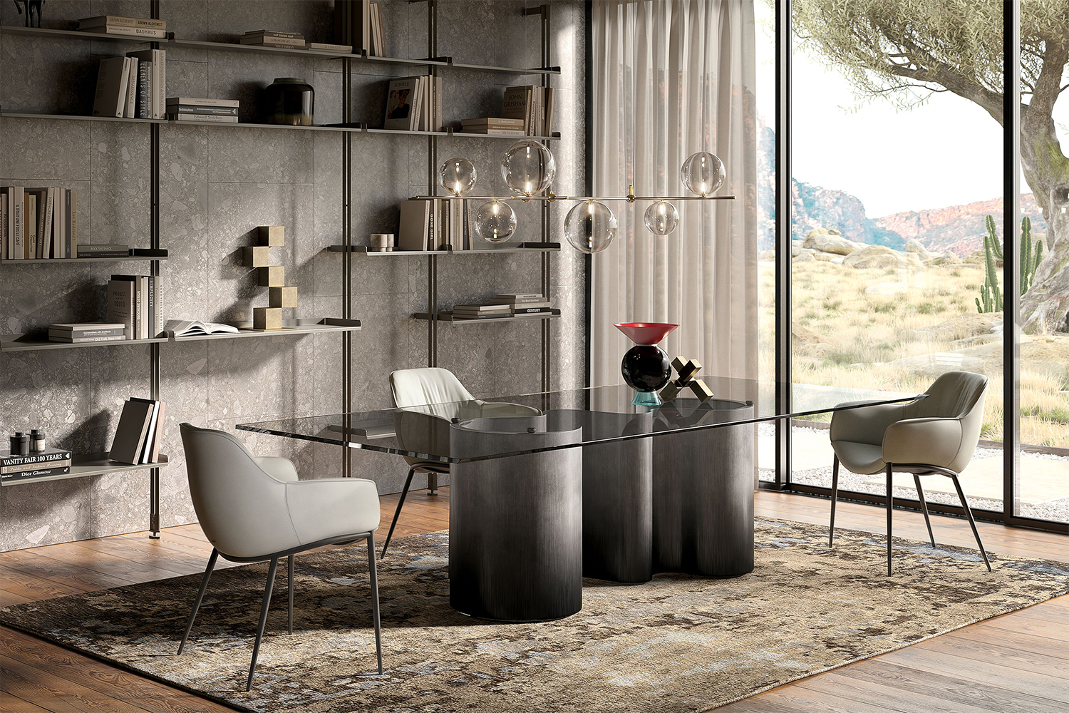 Papel Glass Dining Table
