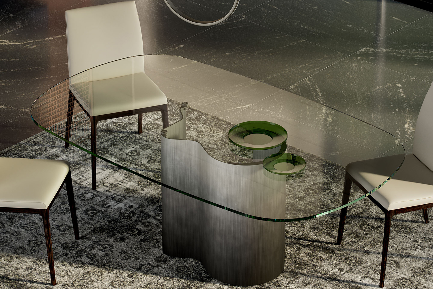 Papelito Glass Dining Table
