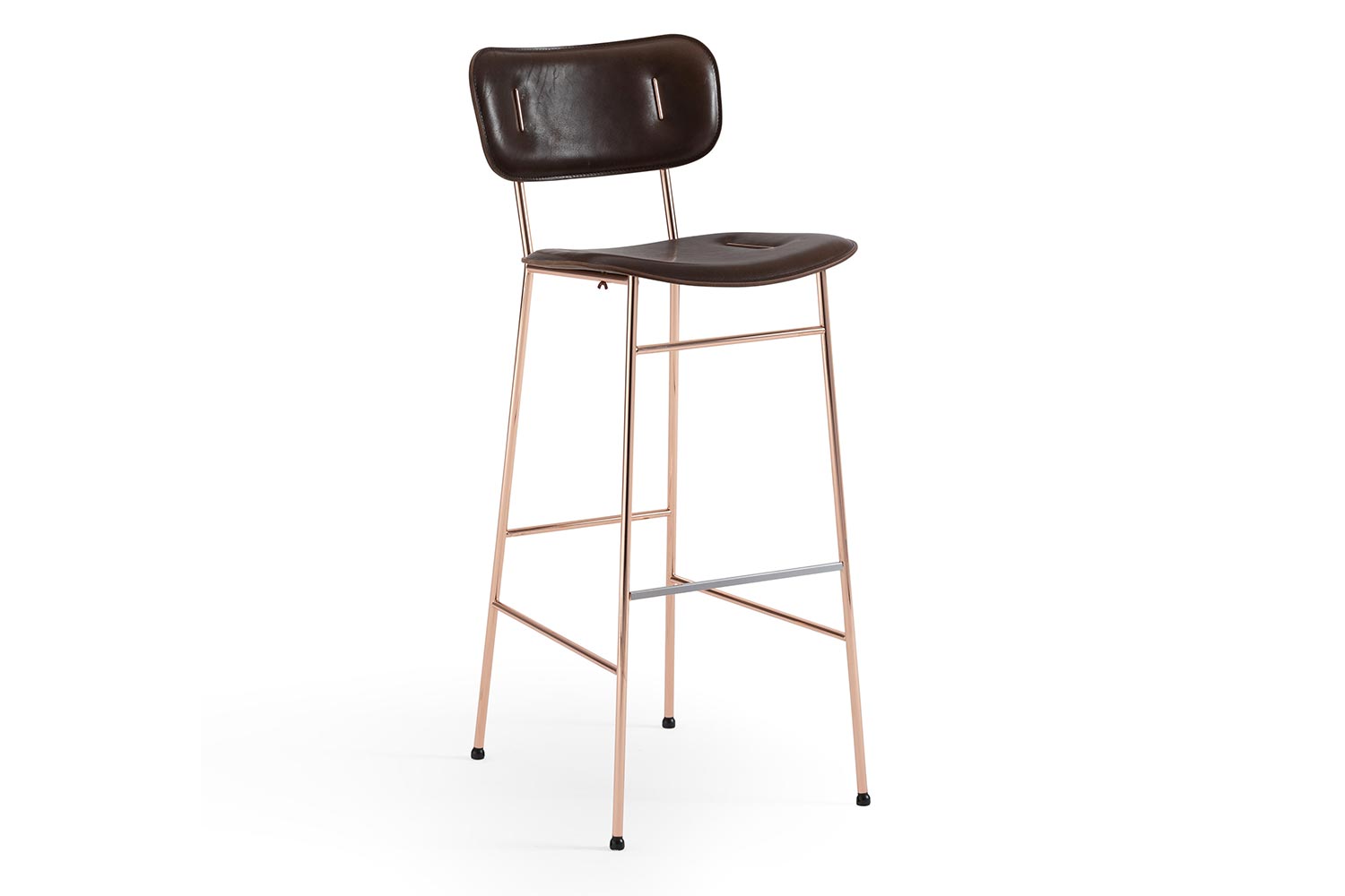 Piuma Hard Leather Bar Stool