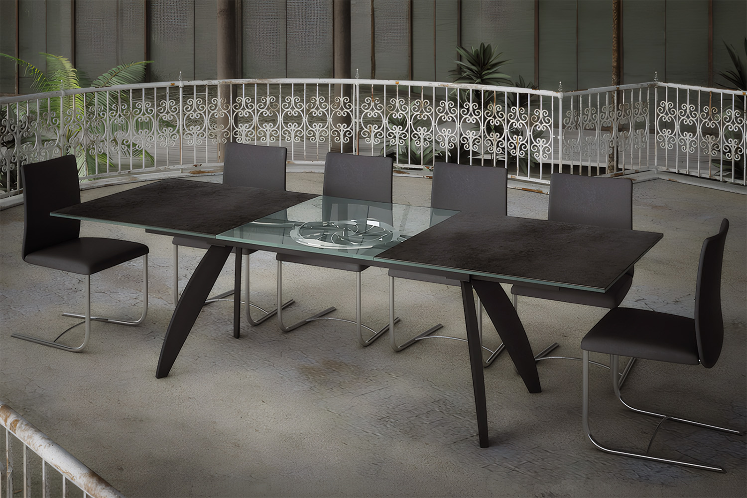 Quasar-Metal Keramik Dining Table