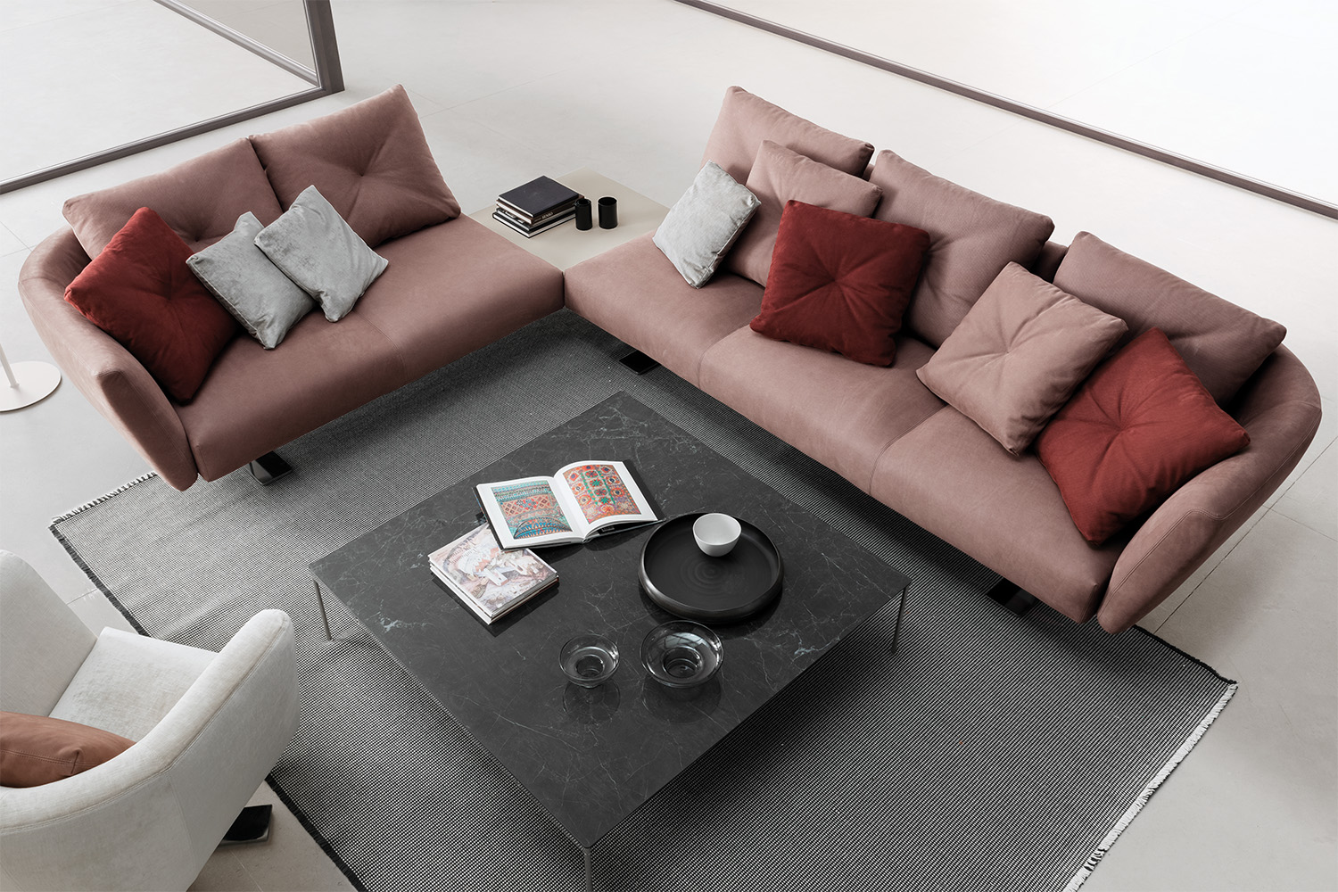 Saint Barth Corner Sectional Sofa with Table