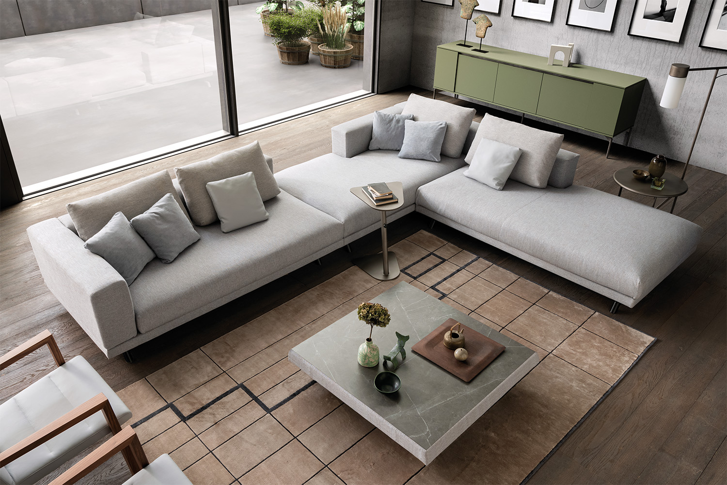 San Marino Corner Sectional Sofa with Peninsula