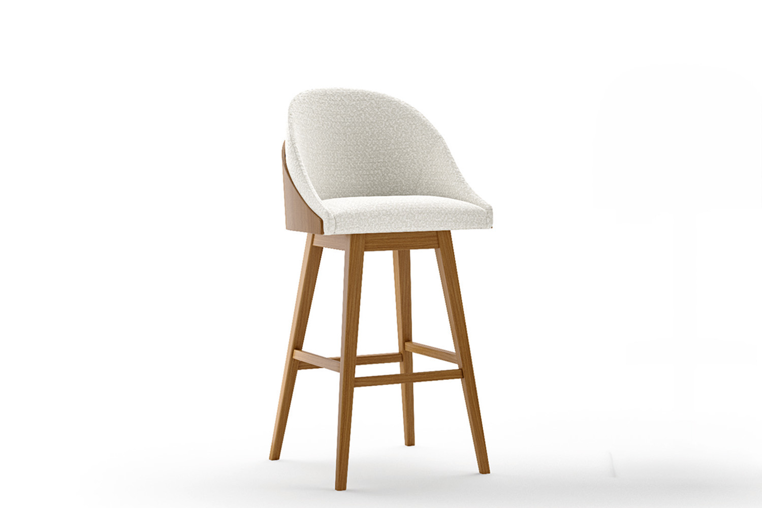 Shell Wood Bar Stool