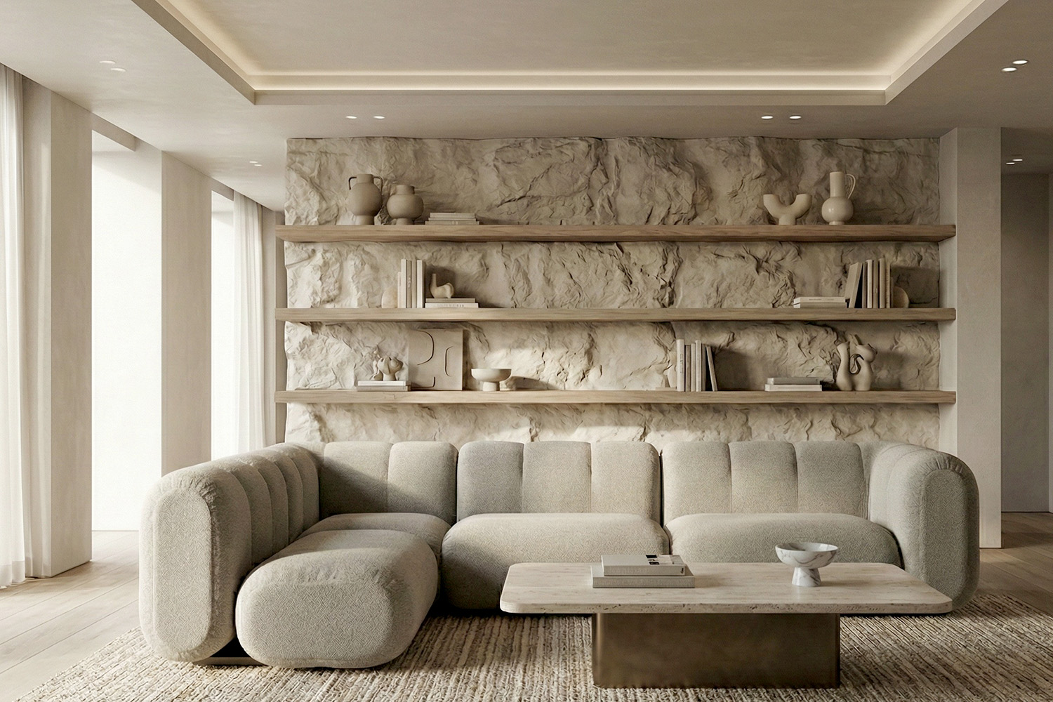Splendido Corner Sectional Sofa with Peninsula